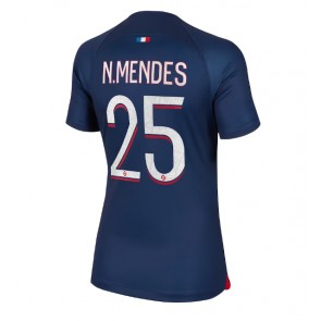 Paris Saint-Germain Nuno Mendes #25 Koszulka Podstawowych Kobiety 2023-24 Krótki Rękaw
